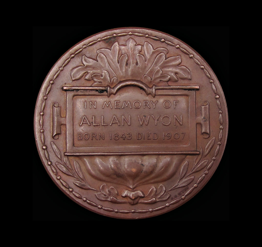 1907 Death of Allan Wyon 44mm Medal - By A.G Wyon – Coopers Coins