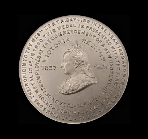 1901 Commencement of a New Century 45mm Medal - By Kings Norton
