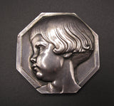 France c.1930 55mm Silver Medal 'Enfance' - By Turin
