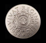 1977 Elizabeth II Silver Jubilee 57mm Silver Medal - Cased