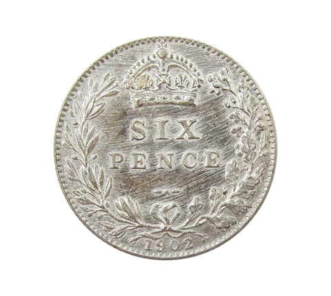 Edward VII 1902 Matt Proof Sixpence - nFDC