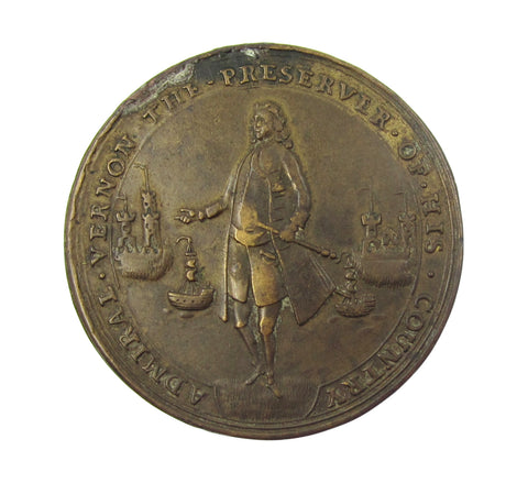 1741 Admiral Vernon Capture of Cartagena 38mm Medal