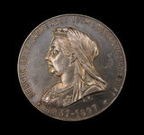 1897 Diamond Jubilee Of Victoria Buenos Aires Argentina 34mm Silver Medal