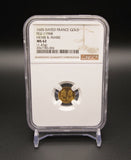 France 1605 Henri & Marie Marriage 13mm Gold Medal - NGC MS62