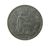 Victoria 1863 Farthing - VF