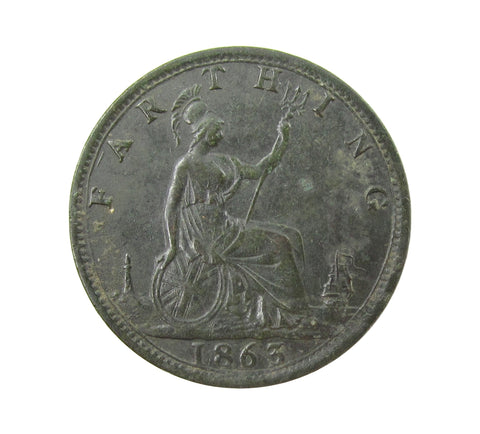 Victoria 1863 Farthing - VF