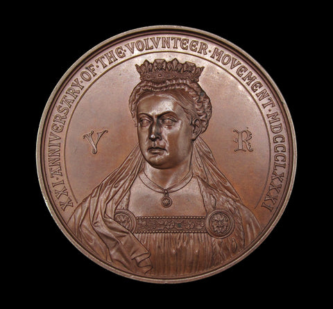 1881 Anniversary Of The Volunteer Movement 64mm Bronze Medal