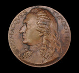 France 1876 Adam Smith & Jacques Turgot 61mm Medal - By Ponscarme