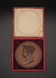 1837 Victoria Visit To The City Of London 61mm Cased Bronze Medal - By Barber