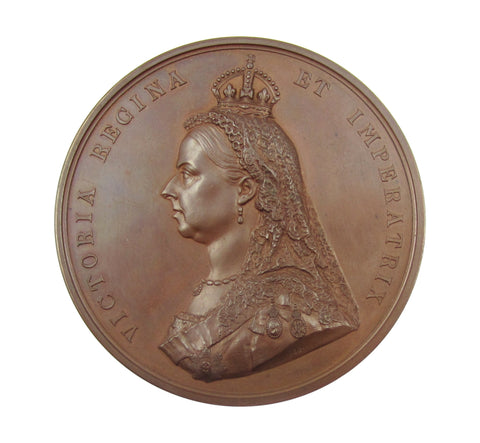 1887 Victoria Jubilee 77mm Bronze Cased Medal - By Boehm