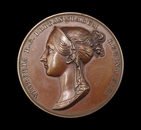 1838 Victoria Coronation 37mm Bronze Medal - By Pistrucci