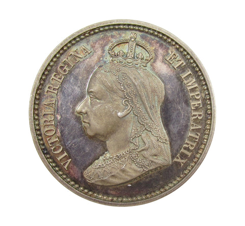 1897 Diamond Jubilee Glorious Reign 39mm Silver Medal - By Carter