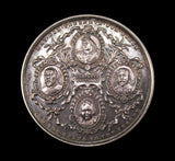1897 Diamond Jubilee Heirs To The Throne 38mm Silver Medal - By Bowcher