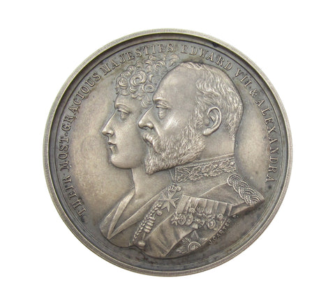 1902 Edward VII Coronation 39mm Silver Medal - By Carter