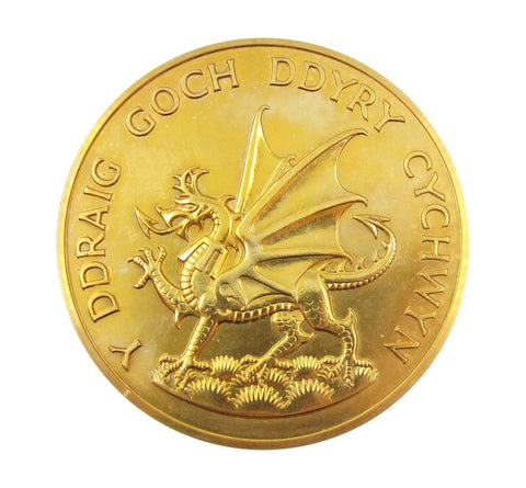 1969 Investiture Of Charles Prince Of Wales 58mm Gilt Medal - Cased