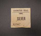 1911 George V Coronation 31mm Silver Medal - With Envelope