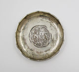China 1930 Trade Dollar Set In Silver Dish - Engraved To John Keswick