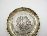China 1930 Trade Dollar Set In Silver Dish - Engraved To John Keswick