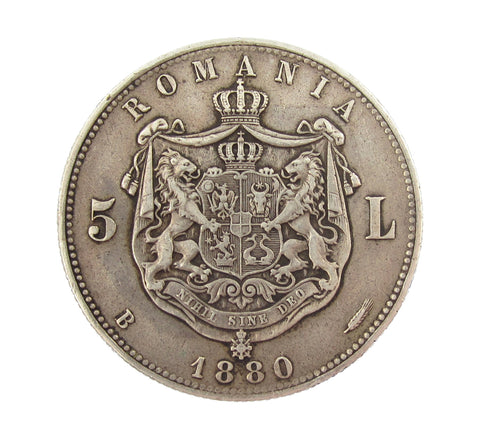 Romania 1880 B 5 Lei - VF