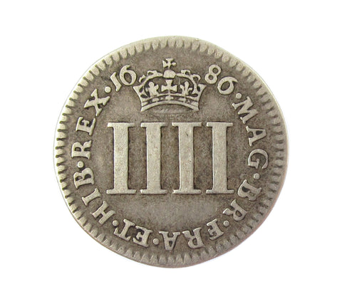 James II 1686 Maundy Fourpence - Fine