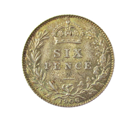 Edward VII 1906 Sixpence - A/UNC