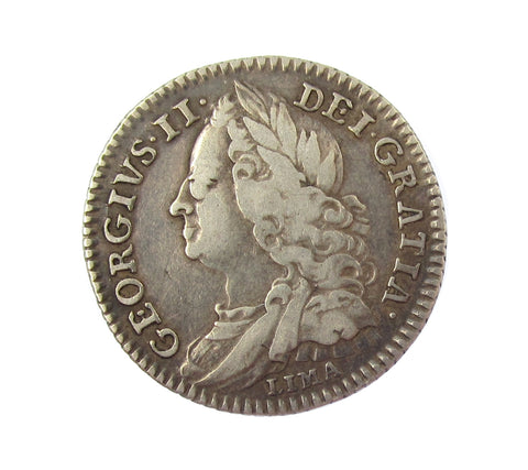 George II 1746 Sixpence - LIMA - Good Fine