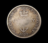 British West Indies 1822 Quarter Dollar - Fine