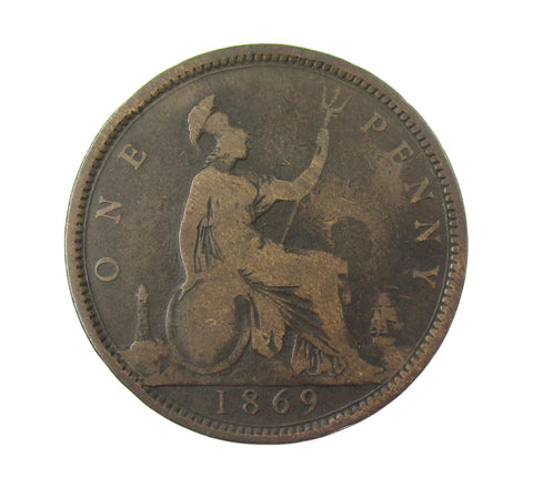 Victoria 1869 Penny - Fine