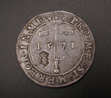 Scotland James VI 1571 Ryal Sword Dollar - VF