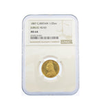 Victoria 1887 Half Sovereign - NGC MS64