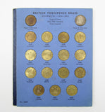 1937-1967 Complete Run Brass Threepences In Whitman Folder - UNC