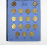 1937-1967 Complete Run Brass Threepences In Whitman Folder - UNC