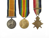 WWI Medal Trio - 1914-15 Star, British War & Victory Medal