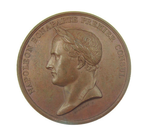 France 1802 Peace Of Amiens 49mm Medal - By Dumarest