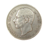 Spain Alfonso XII 1885 5 Pesetas - GF