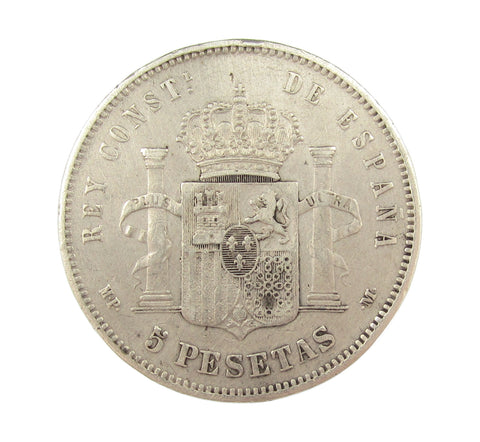 Spain Alfonso XIII 1888 5 Pesetas - GF