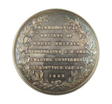 1852 Pharmaceutical Society Of Great Britain 70mm Silver Medal - By Wyon