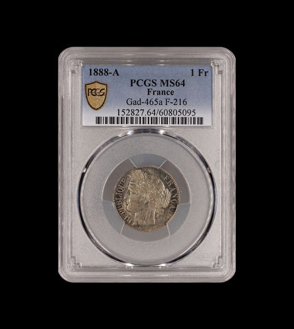 France 1888 A Franc - PCGS MS64