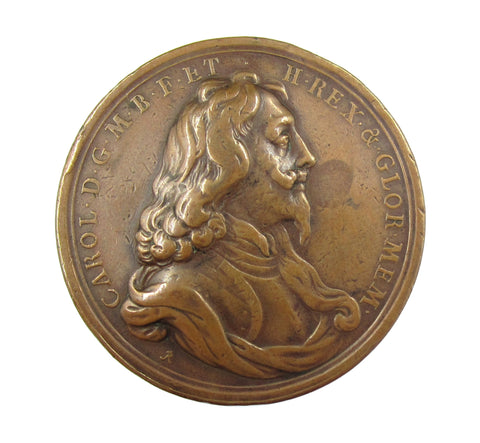 1649 Charles I Death & Memorial 50mm Bronze Medal - By Roettier