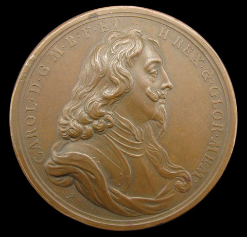 1649 Charles I Death & Memorial 50mm Bronze Medal - By Roettier