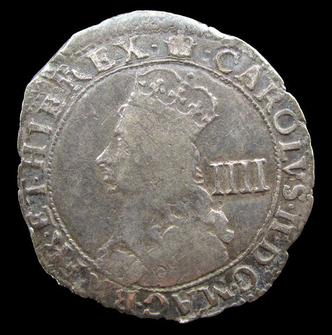 Charles II 1660-1685 Undated Hammered Fourpence