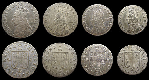 Charles II 1660-1685 Undated Milled Maundy Set