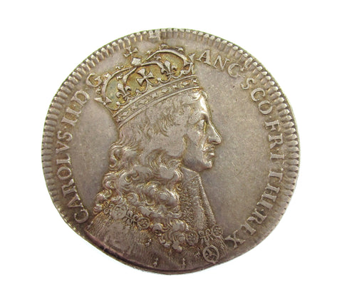 1661 Charles II Coronation 29mm Silver Medal - By Simon