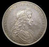 1667 Charles II Peace Of Breda 56mm Silver Medal By Roettiers - GEF