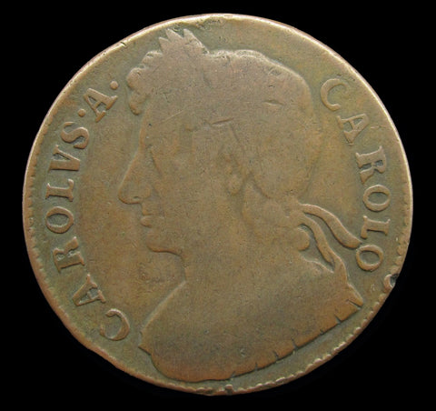 Charles II 1673 Halfpenny - VG