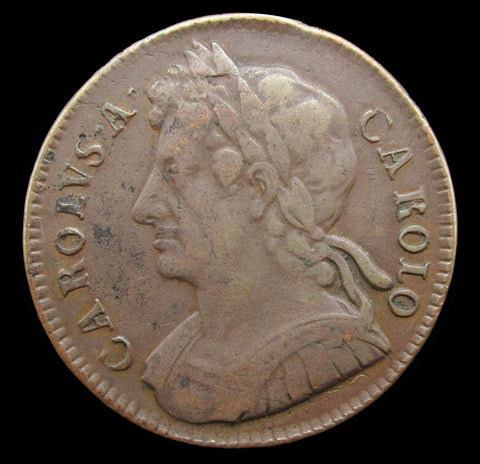 Charles II 1675 Halfpenny - Fine