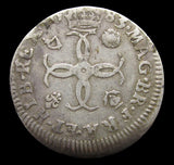 Charles II 1683 Maundy Fourpence - Struck Off Centre