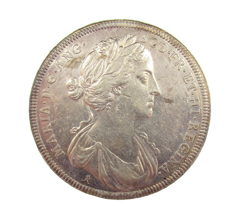 1685 Coronation Of Mary 34mm Silver Medal - By Roettier