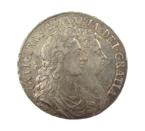 William & Mary 1689 Halfcrown - VF