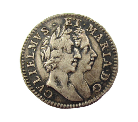 William & Mary 1689 Maundy Fourpence - I/E -  GVF